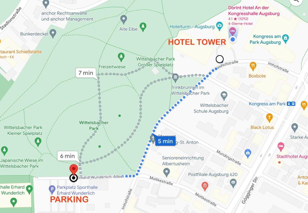 Hotelturm Apartment Augsburg Zewnętrze zdjęcie